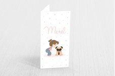 Meisje met mopshondje